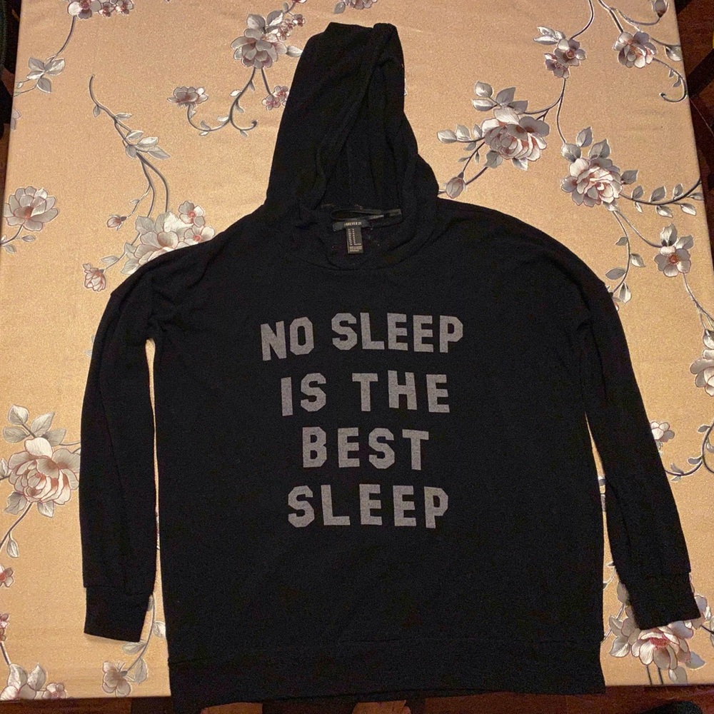 Black jacket “no sleep is the best sleep”
